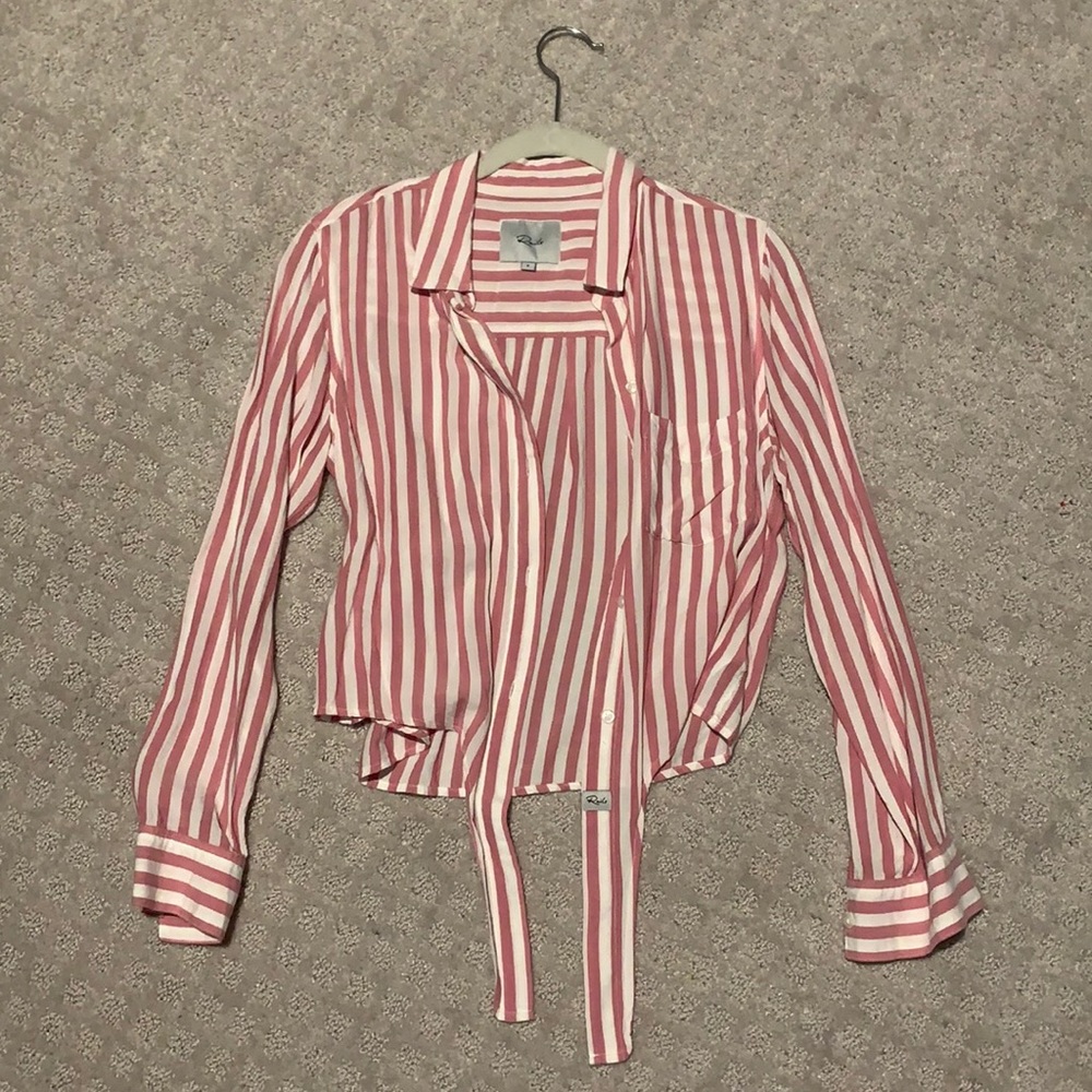 Rails Tie Front Button Up